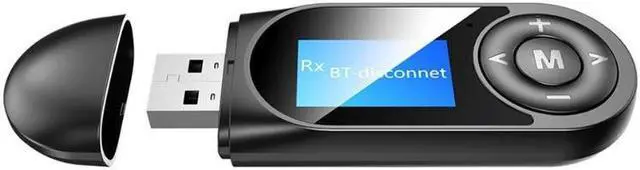 Alt view image 7 of 7 - 2 in 1 USB Audio Bluetooth 5.0 Adapter Audio Transmitter Receiver Plug and Play LCD Display Portable Visualization AUX Converter For TV PC Car Stereo USB 3.5MM AUX RCA Wireless Adapter