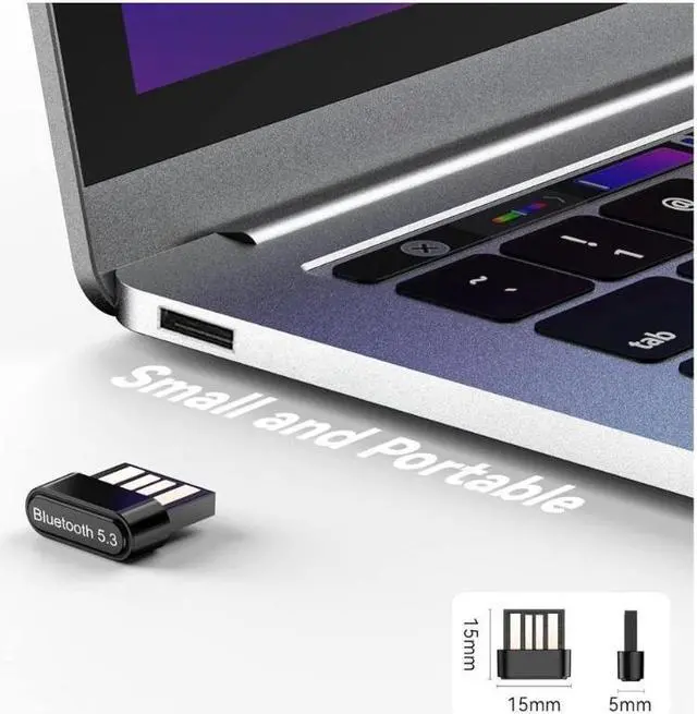Alt view image 5 of 7 - USB Bluetooth 5.3 Adapter for PC, Plug & Play Super Mini USB Bluetooth EDR Dongle Receiver & Transmitter Supports Windows 11/10/8.1/7 for Desktop PC Bluetooth Keyboard Mouse Printers Headsets Speakers