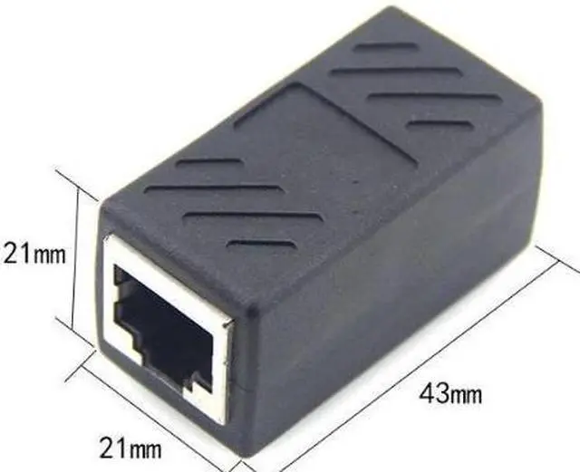 Alt view image 3 of 4 - Cat6 Ethernet Shielded Protection 8P8C RJ45 Network Jack In-Line Coupler Female,Lan Patch Cord Cable Extender Adapter - 6 Pack