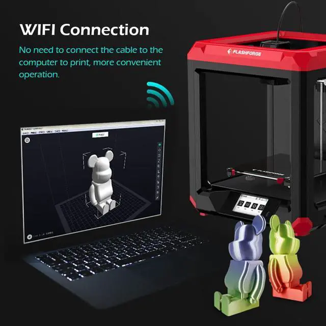 Alt view image 5 of 7 - FLASHFORGE 3D Printer Finder 3 with Dual Platforms, Larger Print Size 190x195x200mm for Education and Family Use, Direct Drive Extruder Works with ABS/Hips/PETG/TPU/PLA PRO Filaments