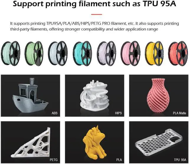 Alt view image 6 of 7 - FLASHFORGE 3D Printer Finder 3 with Dual Platforms, Larger Print Size 190x195x200mm for Education and Family Use, Direct Drive Extruder Works with ABS/Hips/PETG/TPU/PLA PRO Filaments
