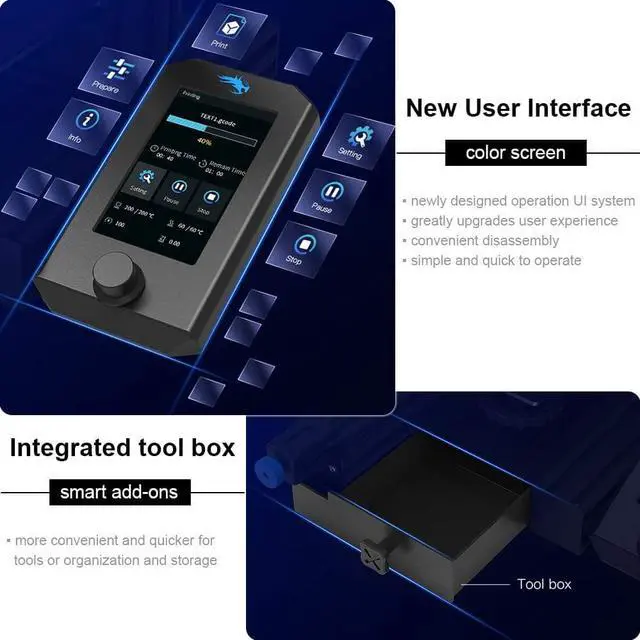 Alt view image 7 of 7 - ENOMAKER Creality Ender 3 V2 Upgrade 3D Printer with Silent Mainboard,New UI,Effectless Filament Feed-in,XY-axis Tensioner,Resume Printing,Stable and High Precision,220×220×250mm, Welcome to consult