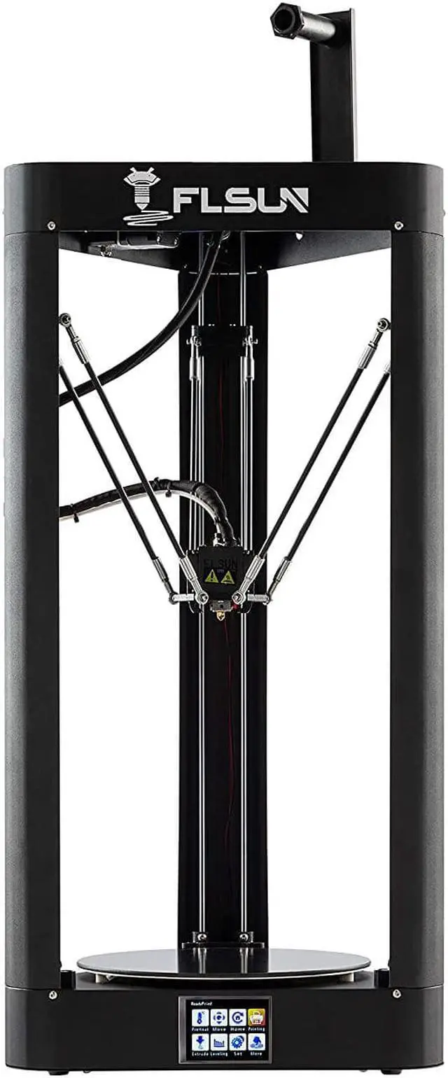 Alt view image 6 of 6 - FLSUN QQ-S-PRO Pre-assembled Delta 3d Printer Printing Size 255X360mm Lattice glass platform Auto Leveling Touch Screen