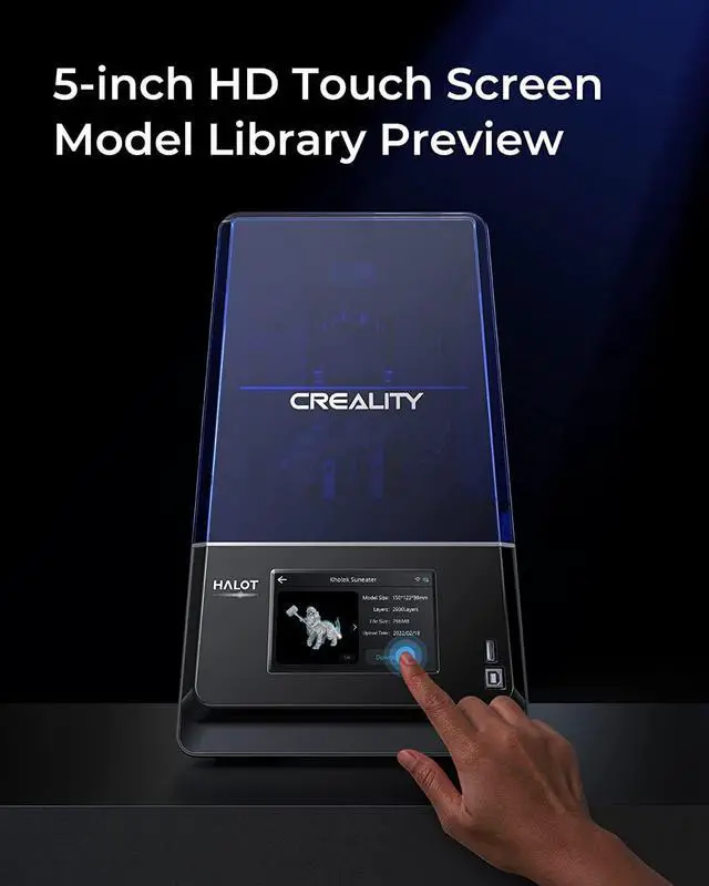 Alt view image 6 of 6 - Official Creality Resin 3D Printer, HALOT-ONE Plus(CL-79) 3D Printers with 7.9 inches 4K Mono LCD and Ultra-high Printing Accuracy, Print Size 172*102*160mm/6.77×4.01×6.29in