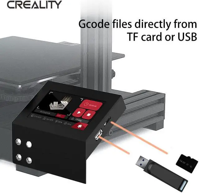 Alt view image 5 of 7 - Creality Ender 3 Ender 3 V2 Ender 3 Pro Screen Upgrades Offical 3D Pad Mini Intelligent Touch Screen Kit 4.3 Inch Display Screen,Plug and Print for 3D Printers with 32-bit Mainboard