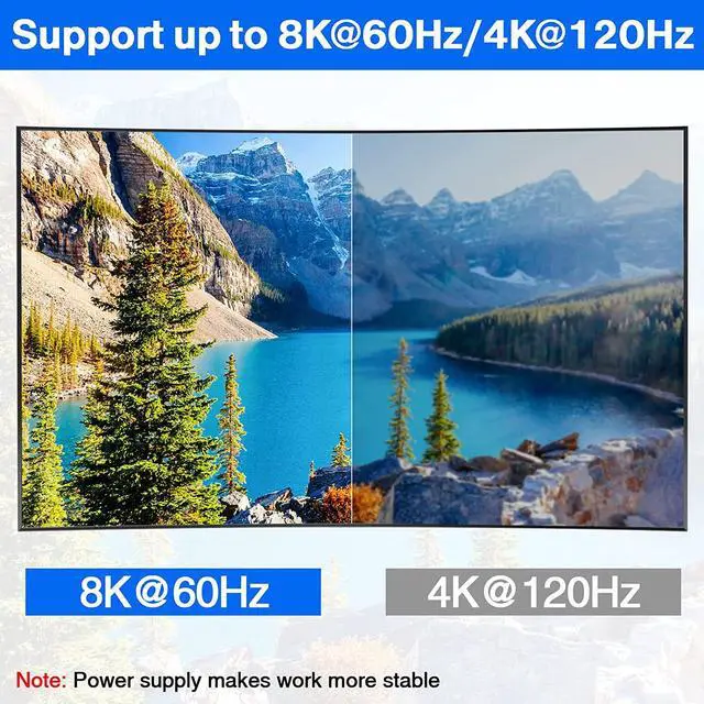 Alt view image 5 of 7 - USB-C Switch,Bi-Directional USB C Switcher 2 in 1 Out/1 in 2 Out Type C KVM Switch Supports 8K@60Hz,4K@120Hz Video / 10Gbps Data Transfer/ 100w Power Delivery Compatible with Thunderbolt Device