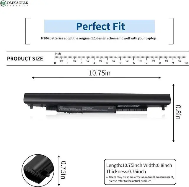 Alt view image 2 of 7 - 807956-001 HS03 HS04 Battery for HP Pavilion 15-BA 15-AY 15-AC 15-AF 17-X Series 15-ba079dx 15-ba009dx 15-ay009dx 15-ay011nr 15-ay014dx 15-ay041wm 15-ac121dx 15-af131dx 17-x037cl 17-x115dx 17-x051nr