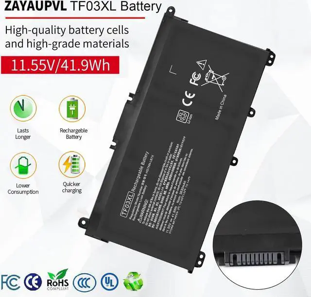 Alt view image 4 of 6 - TF03XL 920070-855 920046-421 Battery for HP pavilion x360 14m-cd0001dx 14m-cd0003dx 15-cc0xx 15-cc023cl 15-cc123cl 15-cc050wm 15-cc563st 17-ar050wm 15-cc 15-cd 14-bf 14-bf050wm series tpn-q190