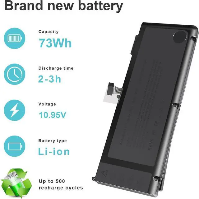 Alt view image 4 of 7 - A1321 A1286 (Only for Mid 2009 Mid 2010 Version) Laptop Battery for MacBook Pro 15 Inch Battery A1321 A1286 MC371LL/A MC372LL/A MB985 MB986 MC118 020-6380-A 020-6766-B 661-5211 661-5476 661-5844 73Wh