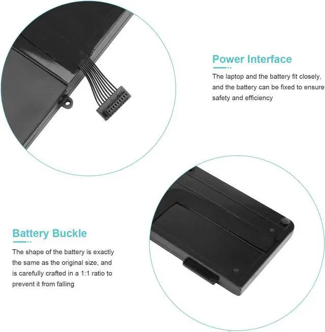 Alt view image 3 of 7 - A1321 A1286 (Only for Mid 2009 Mid 2010 Version) Laptop Battery for MacBook Pro 15 Inch Battery A1321 A1286 MC371LL/A MC372LL/A MB985 MB986 MC118 020-6380-A 020-6766-B 661-5211 661-5476 661-5844 73Wh