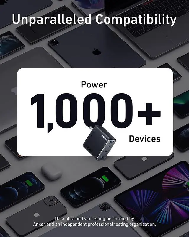 Alt view image 6 of 6 - 150W Max USB C Charger Block 4-Port Compact Foldable GaN Charger for MacBook iPhone 16 and More Series  and More