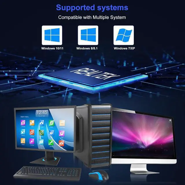 Alt view image 4 of 7 - USB WiFi Adapter AC1200 - High Gain Dual Antenna 802.11ac/a/b/g/n for Windows, Mac - Dual Band 2.4GHz/300Mbps 5GHz/867Mbps