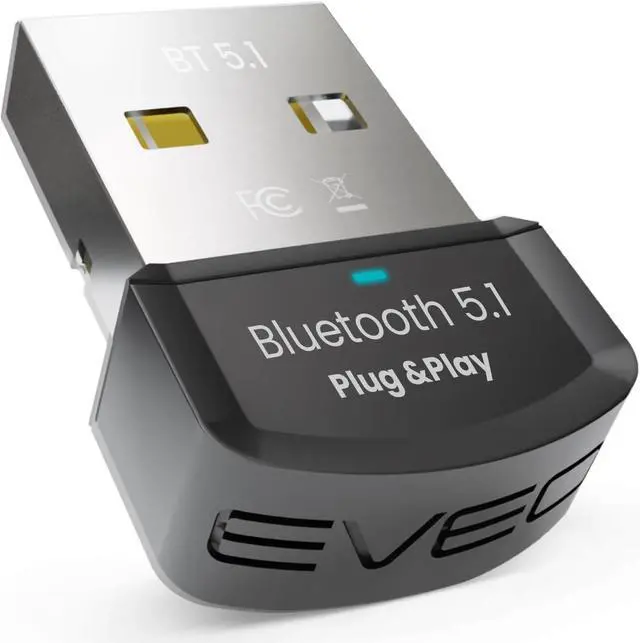 Main image of USB Bluetooth Adapter for PC 5.1 - Bluetooth Dongle 5.1 USB Bluetooth Dongle for PC - Windows 11/10 Plug and Play. for Computer Desktop, Laptop, Mouse, Keyboard, Printers, Headsets, Speakers.