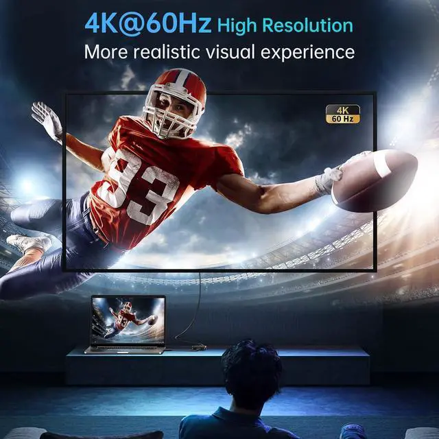 Alt view image 2 of 6 - HDMI Switch Splitter 4K@60hz, Bidirectional HDMI 2.0 Switcher 2 in 1 Out, HDMI Splitter 1 in 2 Out, Support 4K 3D HDR for Xbox PS5/4/3 Blu-Ray Player Fire Stick Roku HDTV