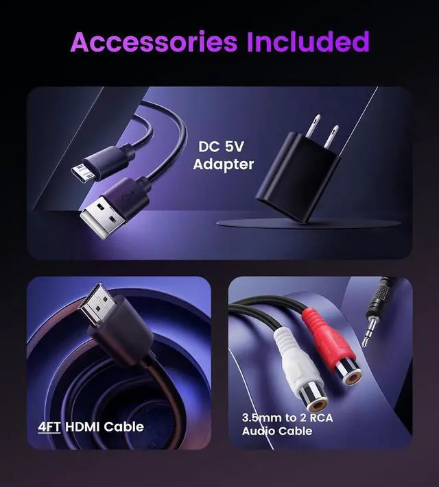 Alt view image 7 of 7 - avedio Links HDMI ARC Audio Extractor Converter 4K@60Hz, HDMI to Optical Toslink SPDIF + 3.5mm AUX Jack Stereo Audio Adapter Converter Splitter Inserter Embedder Support HDCP2.2 Digital PCM DTS 5.1