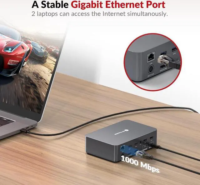 Alt view image 4 of 7 - AV Access KVM Switch Dock Bundle with Wired Remote Controller