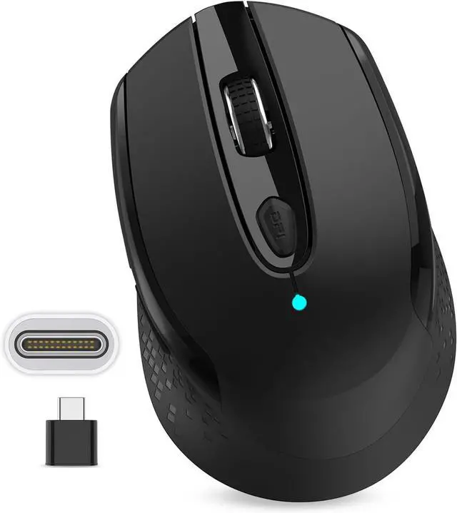 Main image of RaceGT USB C Wireless Mouse, Type C Silent Mouse for MacBook Air/Pro, 2.4G Cordless Computer Mice with 6 Buttons and 3 Adjustable DPI for Mac, Laptop, Desktop, PC