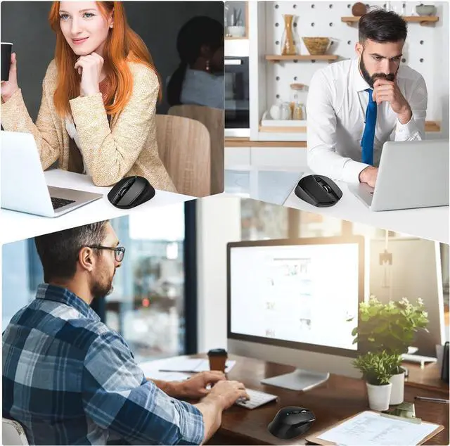 Alt view image 7 of 7 - RaceGT USB C Wireless Mouse, Type C Silent Mouse for MacBook Air/Pro, 2.4G Cordless Computer Mice with 6 Buttons and 3 Adjustable DPI for Mac, Laptop, Desktop, PC