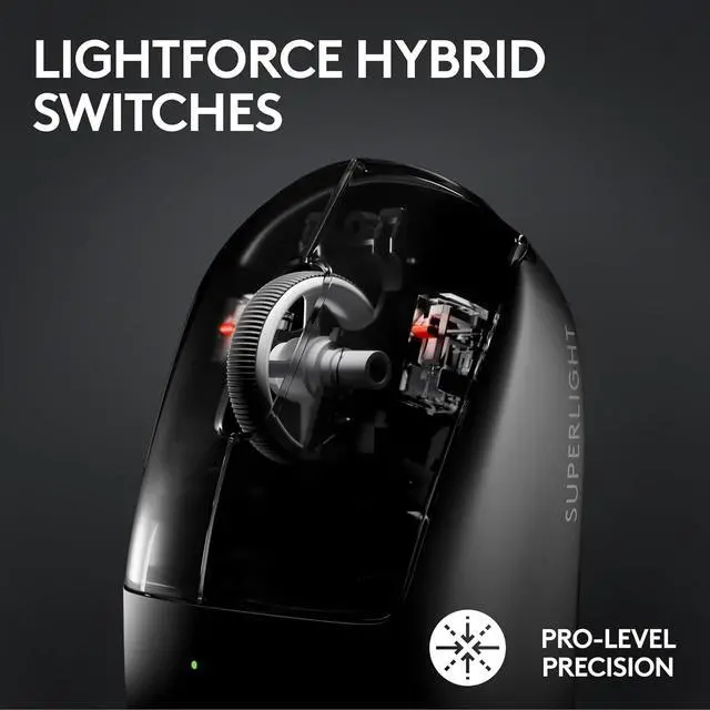 Alt view image 3 of 7 - G PRO X SUPERLIGHT 2 wireless gaming mouse, 60 g pro-grade mouse with 5 programmable buttons, 44k DPI sensor, 8 kHz report rate, USB-C charging for PC/Mac - White