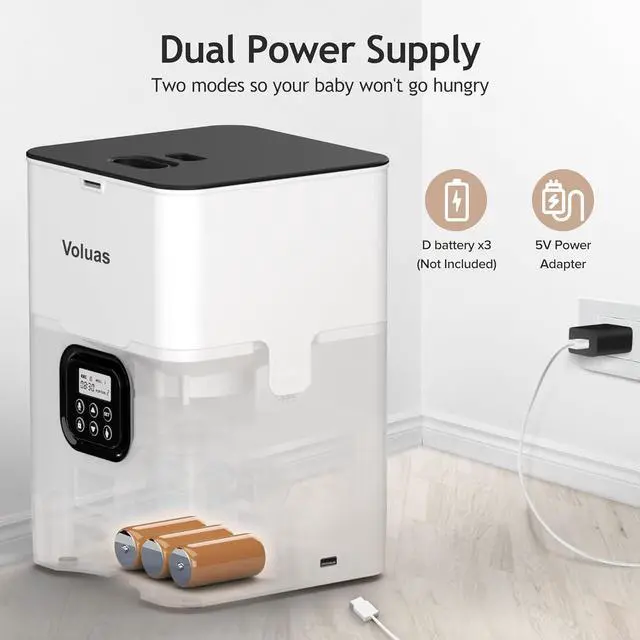Alt view image 5 of 7 - Automatic Cat Feeders - Timed Pet Feeder for Cats and Dogs with Dry Food Dispenser, Desiccant Bag, Programmable Portion Control, 4 Daily Meals, 10s Voice Recorder