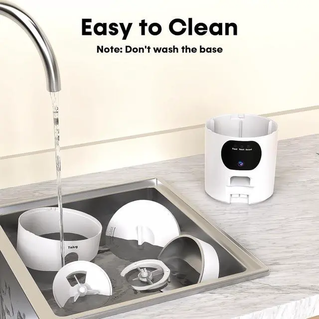 Alt view image 6 of 7 - Automatic Cat Feeders Camera 5G: WiFi Easy to Clean Timed Smart Dog Food Dispenser 2-Way Audio Memory Function Pet Feeder HD 1080P Video Record APP Control Dry Food Clear Night Vision Yakry