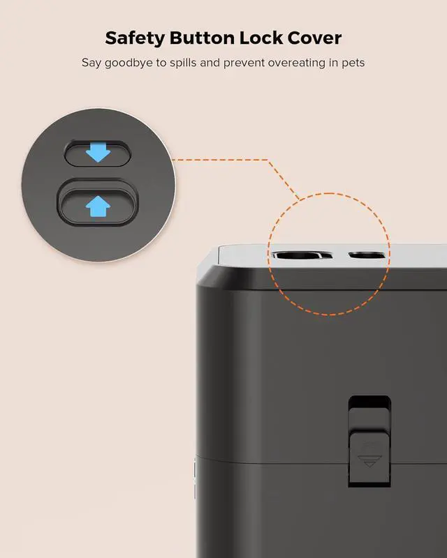 Alt view image 4 of 7 - Automatic Cat Feeder - Automatic Pet Feeders for Cats and Dogs, Cat Food Dispenser for Dry Food, Timed Cat Feeders with Memory Function, 2L Auto Cat Feeder