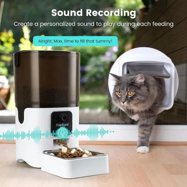 Alt view image 7 of 7 - Smart Camera Automatic Cat Feeder: 1080P HD Live View with Night Vision,5G Automatic Dog Feeder with Two-Way Audio,Detachable for Easy Clean,Record Wonderful Moments for Multiple Pets-25Cup