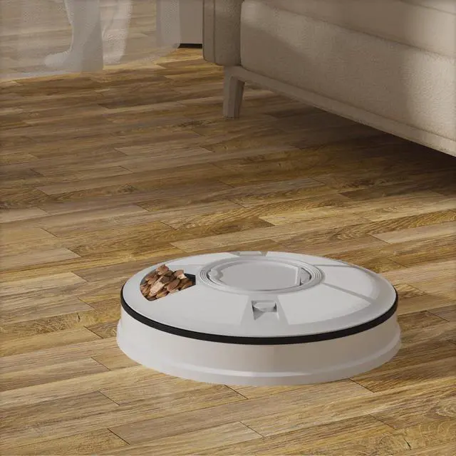 Alt view image 7 of 7 - Automatic Cat Feeder Wet Food/Dry Food, 6 Meal Timed Pet Feeder Easily Programmable & Easy to Clean, Auto Feeder for Cats/Small Dogs