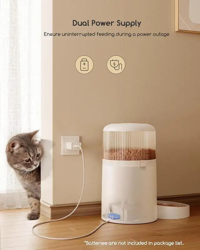 Alt view image 6 of 7 - Faroro Automatic Cat Feeder with Camera, 3MP HD Video with Night Vision, 2.4G/5G WiFi Cat Feeder Automatic with APP Control, 2-Way Audio, Low Food Sensor, Motion Alerts for Cats and Dogs