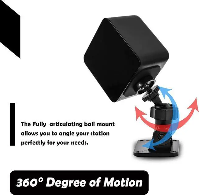 Alt view image 4 of 6 - Wall Mount 1/4 Screw Mini Bracket for HTC Vive/Valve Index/Vive PRO Base Station, Universal Metal Wall Mount Bracket for VR Rift Sensor