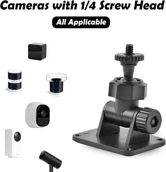 Alt view image 5 of 6 - Wall Mount 1/4 Screw Mini Bracket for HTC Vive/Valve Index/Vive PRO Base Station, Universal Metal Wall Mount Bracket for VR Rift Sensor