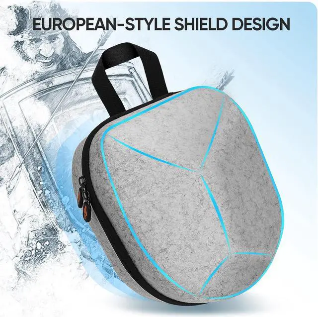 Alt view image 2 of 6 - sarlar Hard Carrying Case for Meta/Oculus Quest 2 VR Headset, Touch Controller, Original Fabric Head Strap, Precise Slots, Odor Felt with Lens Protector Cover, Portable Protection for Travel