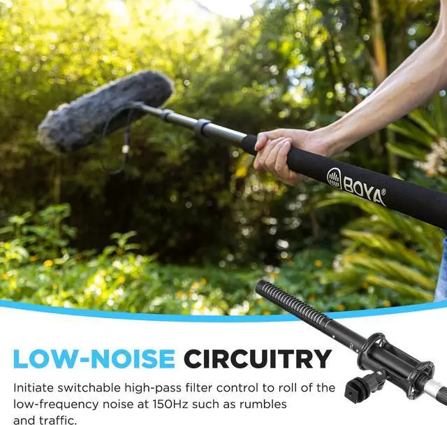 Alt view image 3 of 7 - Boya XLR Shotgun Microphone BY-BM6060, Super-Cardioid Condenser Mic with 24 48V Phantom Power for Camera Camcorder Film Interview TV Program Recording Podcast