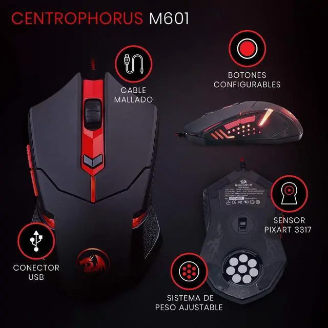 Alt view image 6 of 6 - S101 Gaming Keyboard, M601 Mouse, RGB Backlit Gaming Keyboard, Programmable Backlit Mouse, Value Combo Set [New Version]