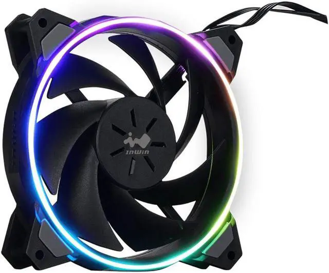 Alt view image 6 of 14 - inwin sirius loop addressable rgb triple fan kit 120mm high performance cooling computer case fan cooling