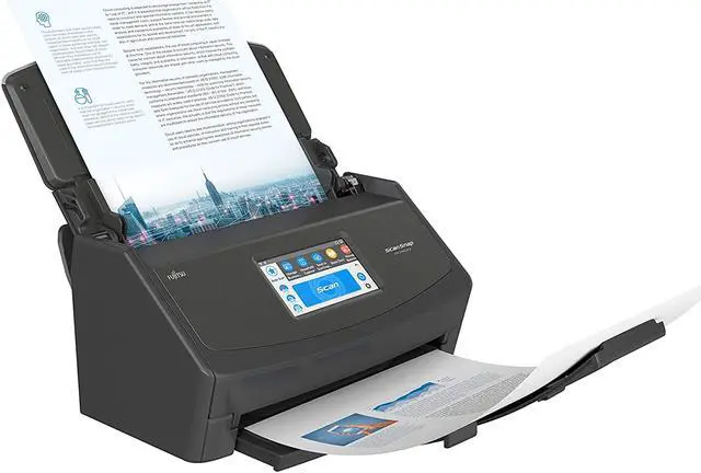 Alt view image 6 of 6 - Fujitsu ScanSnap iX1500 Color Duplex Document Scanner with Touch Screen for Mac and PC (Black Model, 2020 Release)