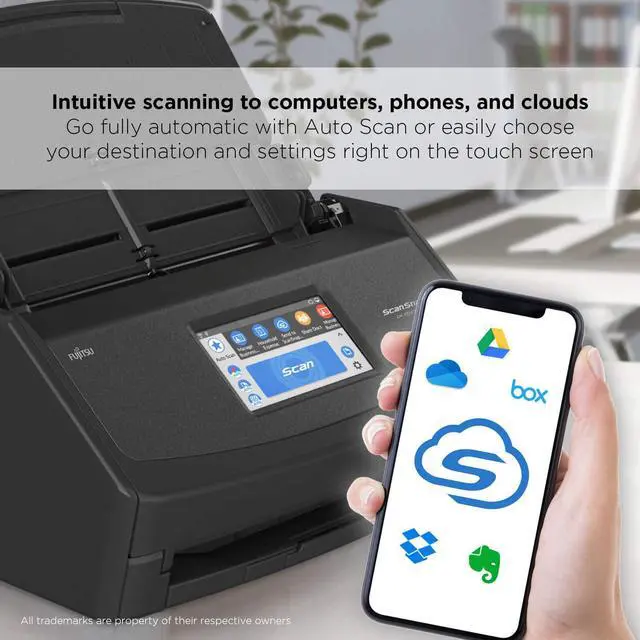 Alt view image 3 of 6 - Fujitsu ScanSnap iX1500 Color Duplex Document Scanner with Touch Screen for Mac and PC (Black Model, 2020 Release)