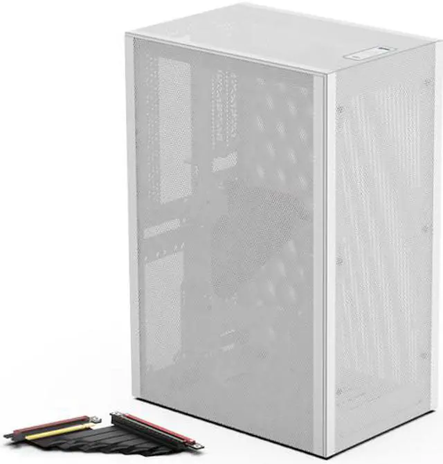Alt view image 2 of 5 - SSUPD Meshlicious Mini-ITX Small Form Factor (SFF) Case - Full Mesh Side Panel with PCIe 4.0 Riser Cable - White Color, Tool-Free and Easy Accessibility