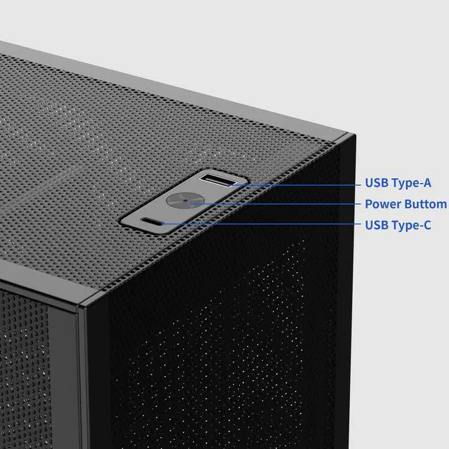 Alt view image 4 of 6 - SSUPD Meshlicious Mini-ITX Small Form Factor (SFF) Case - Full Mesh Side Panel with PCIe 4.0 Riser Cable - Black Color, Tool-Free and Easy Accessibility