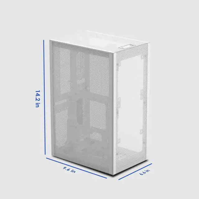 Alt view image 3 of 5 - SSUPD Meshlicious Mini-ITX Small Form Factor (SFF) Case - Full Mesh Side Panel with PCIe 4.0 Riser Cable - White Color, Tool-Free and Easy Accessibility