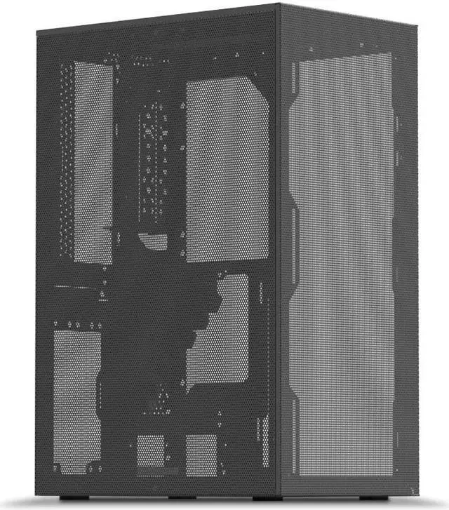 Main image of SSUPD Meshroom S Mini-ITX Small Form Factor (SFF) Case - Full Mesh Side Panel, Without Riser Cable - Gray Color, Tool-Free and Easy Accessibility