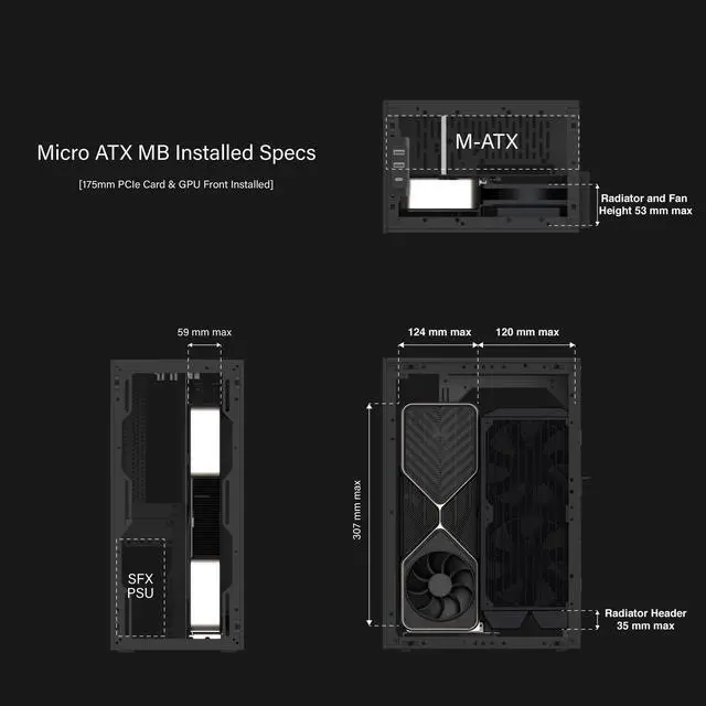 Alt view image 7 of 7 - SSUPD Meshroom S Mini-ITX Small Form Factor (SFF) Case - Full Mesh Side Panel, Without PCIe Riser Cable - Peacock Blue Color, Tool-Free and Easy Accessibility, 90 degree DisplayPort 1.4 cable included
