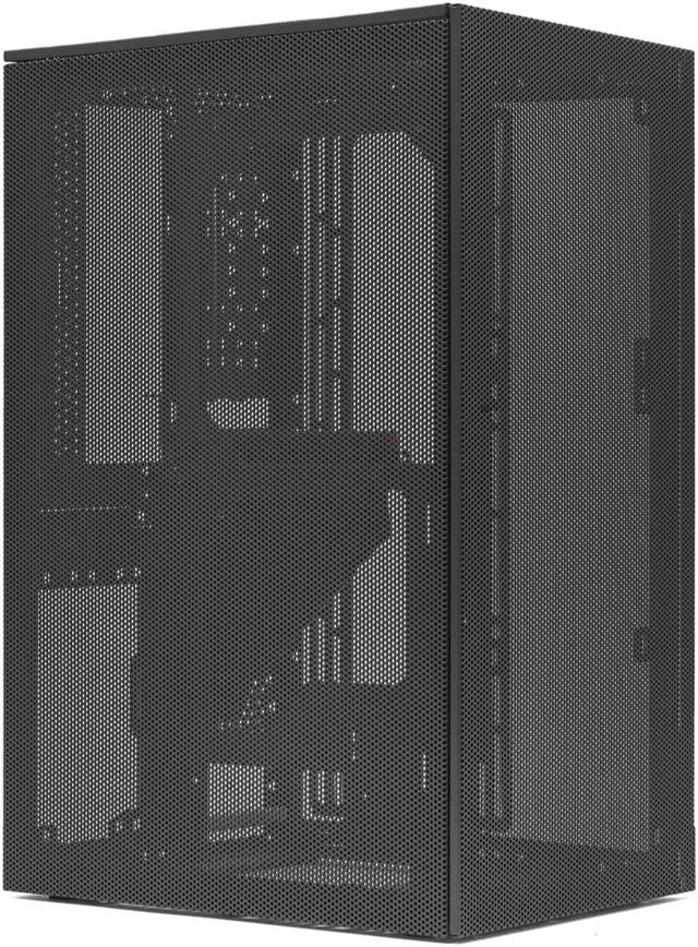 SSUPD Meshroom S Mini-ITX Small Form Factor (SFF) Case - Full Mesh Side  Panel with PCIe 4.0 Riser Cable - Gray Color, Tool-Free and Easy  Accessibility