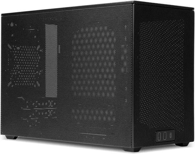 Main image of SSUPD Meshroom D Mini-ITX Small Form Factor (SFF) Case - Full Mesh Side Panel - Black Color, Tool-Free and Easy Accessibility