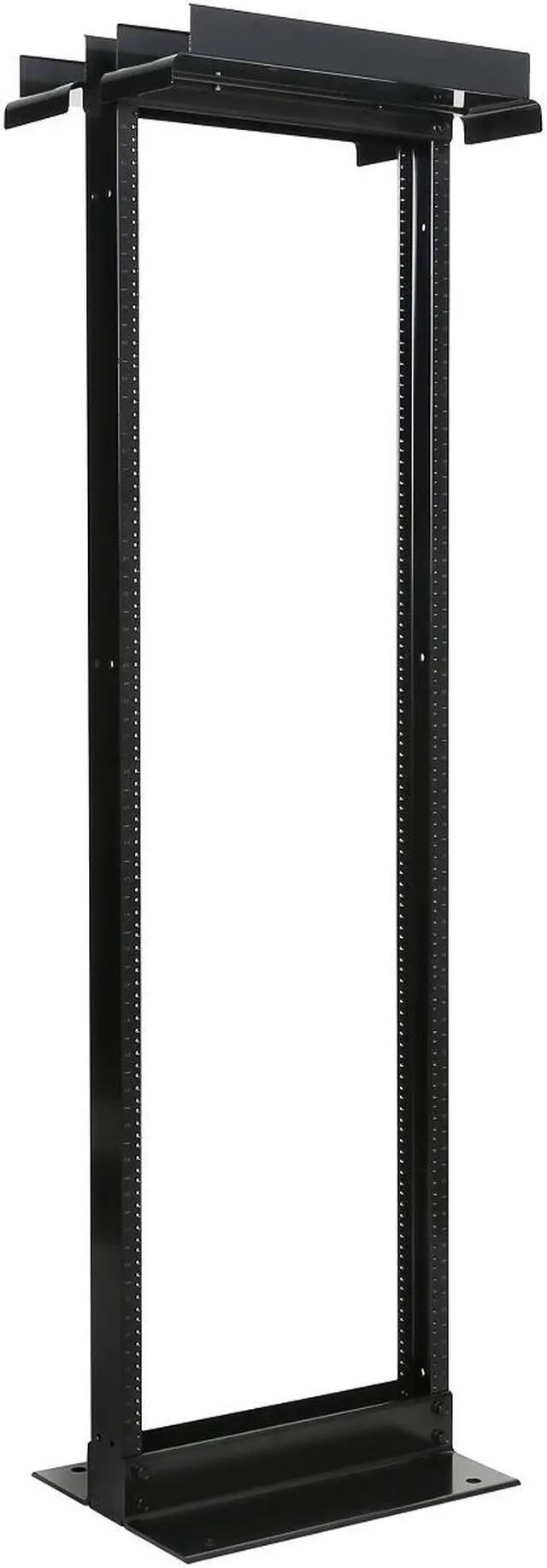 Alt view image 3 of 5 - DavisLegend 45U 2 Post Open Frame Rack Steel With Free Top Cable Tray Black