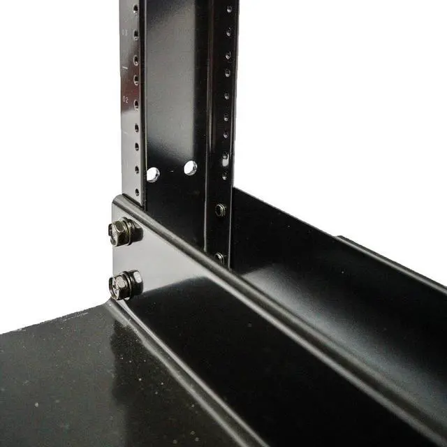 Alt view image 2 of 5 - DavisLegend 45U 2 Post Open Frame Rack Steel With Free Top Cable Tray Black