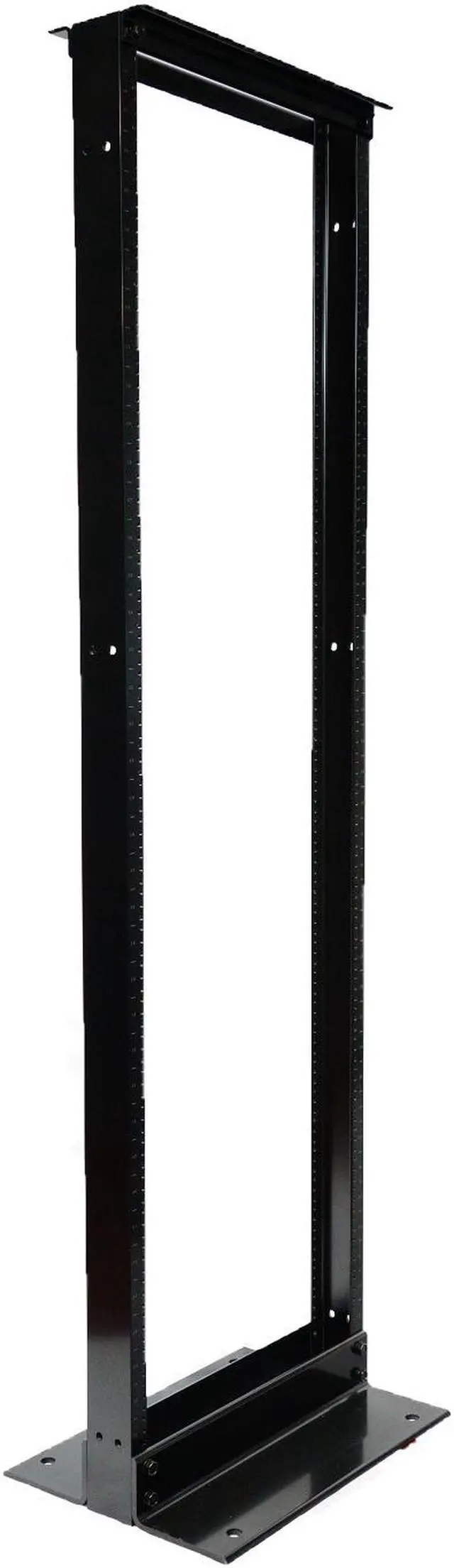 Main image of DavisLegend 45U 2 Post Open Frame Rack Steel With Free Top Cable Tray Black