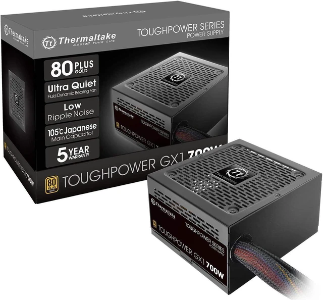 Main image of Thermaltake Toughpower GX1 80+ Gold 700W SLI/Crossfire Ready Continuous Power ATX 12V V2.4/EPS V2.92 Non Modular Power Supply 5 Year Warranty PS-TPD-0700Nnfagu-1