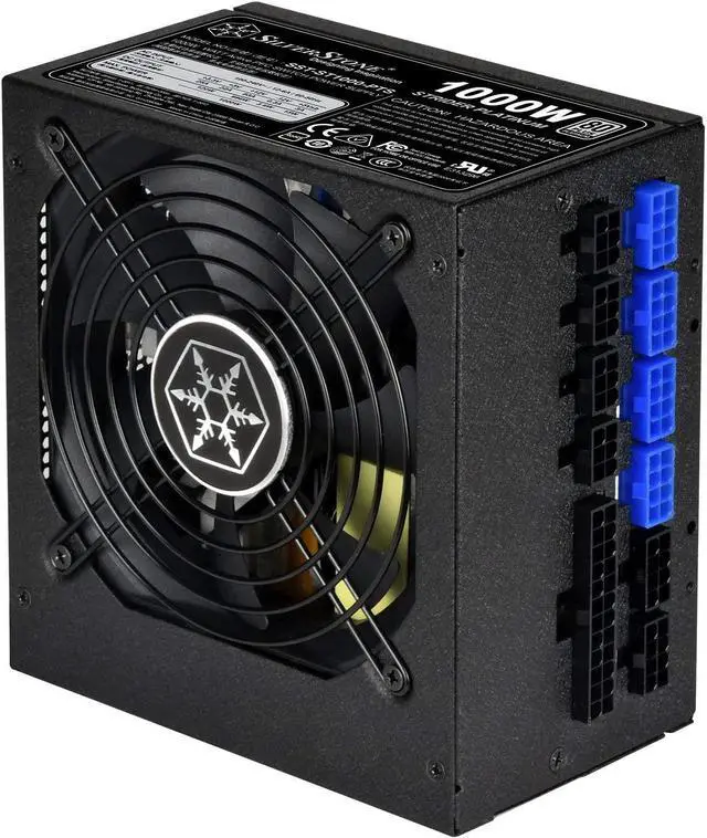 Alt view image 2 of 7 - SilverStone Technology 1000 Watt Fully Modular 80 Plus Platinum Power Supply Ultra Compact 140mm in Depth, ST1000-PTS-x