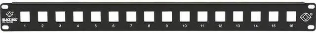 Alt view image 3 of 3 - Black Box GigaStation2 High-Density Multimedia Patch Panel, 16-Port, 1U